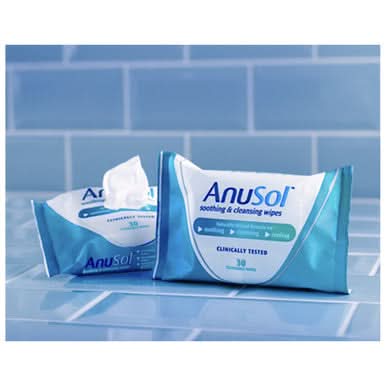 Anusol Soothing & Cleansing Flushable Wipes for Hemorrhoids and Piles Treatment 30 Pack