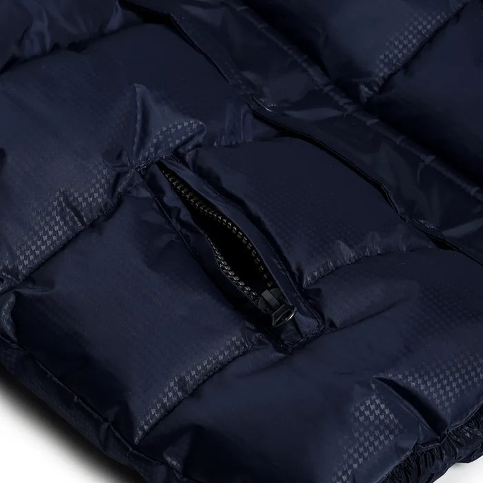 Boys Blue Hooded Solid Jacket