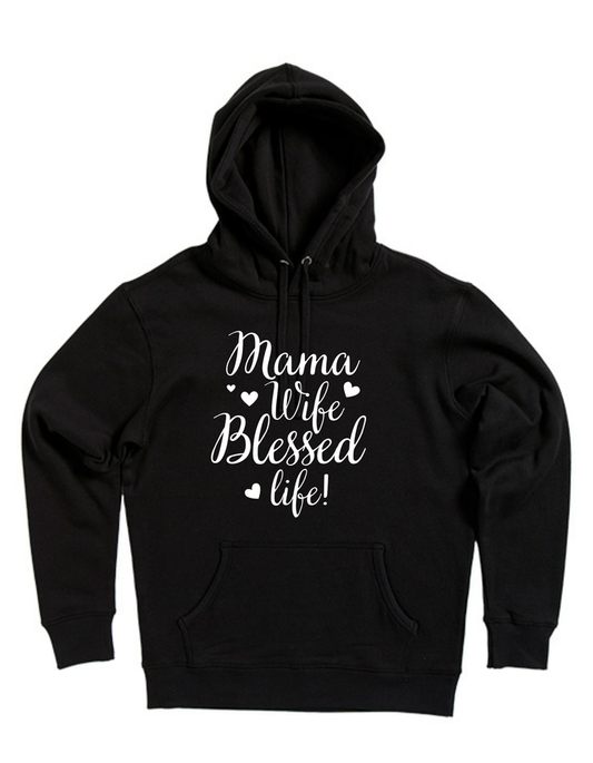 *6 Women's Mama, Wife, Blessed Life X Cross