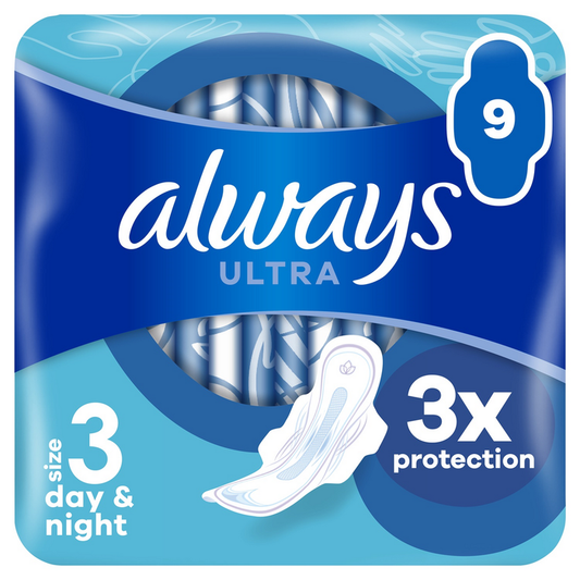 Always Ultra Day & Night Pads with Wings 9 Pads