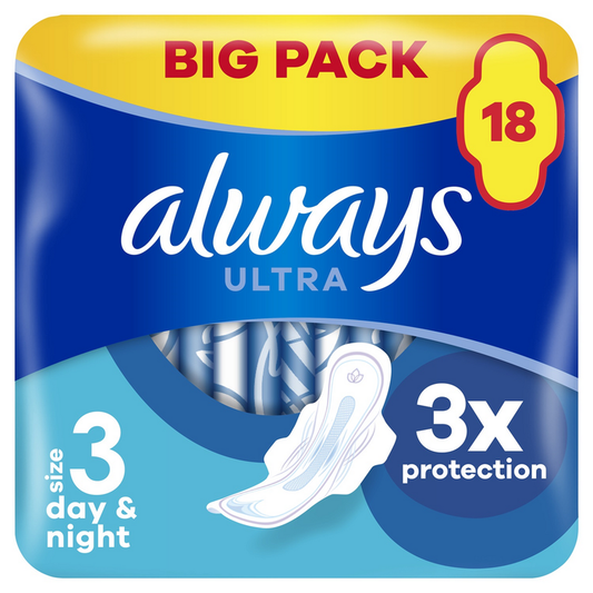 Always Ultra Duo Night Pads with Wings 18 Pads