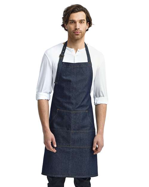 Artisan Collection by Reprime RP126 - Jeans Stitch Denim Bib Apron