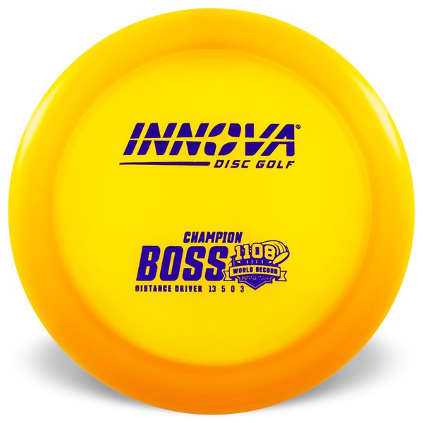INNOVA DISC GOLF CANADA	Boss
Distance Driver	Grippy feel	Good durability	Flexible in cooler conditions	Great for distance and control	Maintains stability over time	Comfortable for grip