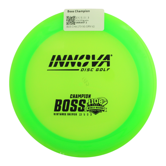 INNOVA DISC GOLF CANADA	Boss
Distance Driver	Grippy feel	Good durability	Flexible in cooler conditions	Great for distance and control	Maintains stability over time	Comfortable for grip