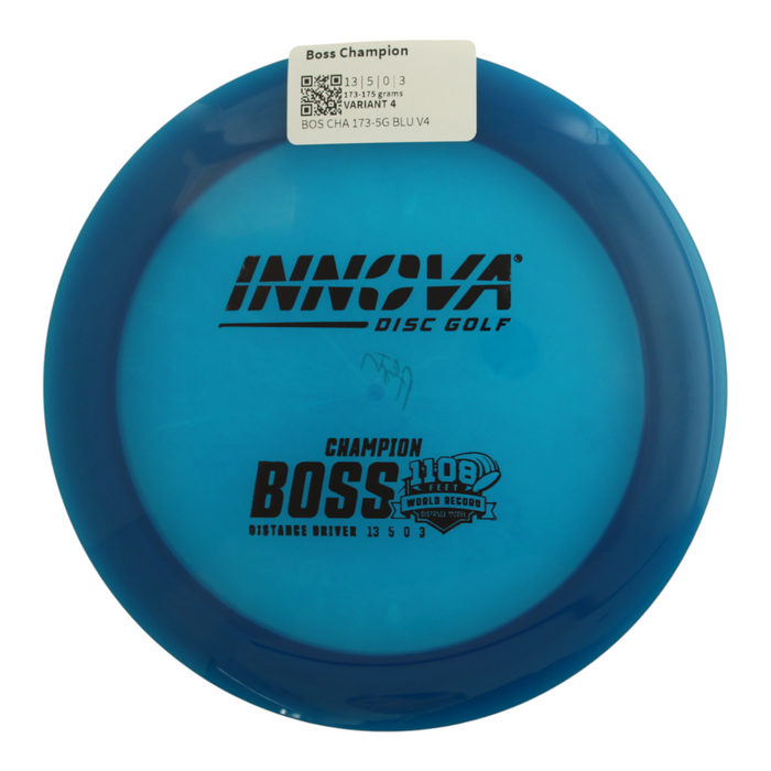 INNOVA DISC GOLF CANADA	Boss
Distance Driver	Grippy feel	Good durability	Flexible in cooler conditions	Great for distance and control	Maintains stability over time	Comfortable for grip