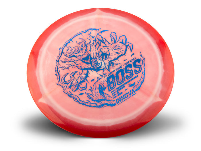 Innova Disc Golf Canada Jeremy Koling 2024 Tour Series Halo Star Boss INNOVA DISC GOLF CANADA	Boss	Distance Driver	Longer Lifespan	Good Fade	Smooth Release	Textured Surface