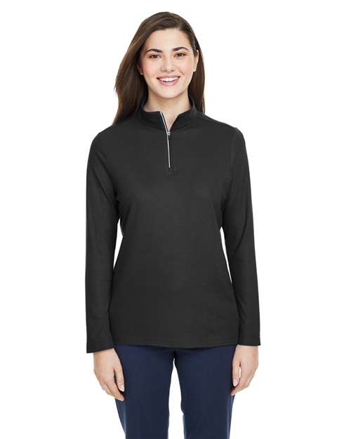 CORE365 CE405W - Women's Fusion ChromaSoft™ Pique Quarter-Zip Pullover