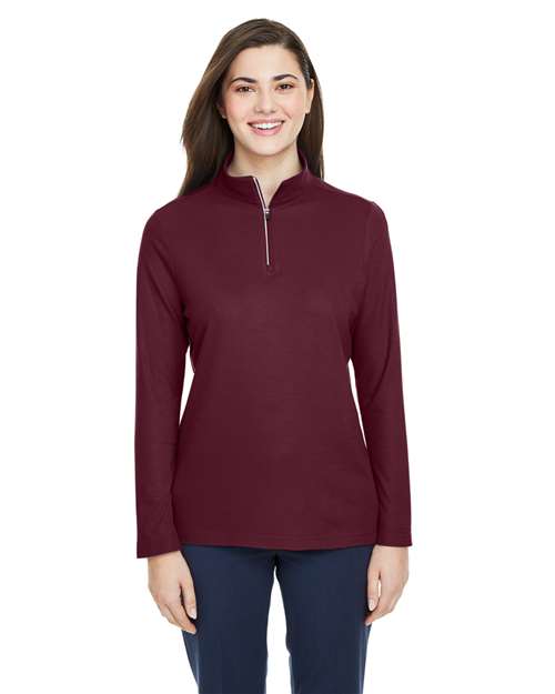 CORE365 CE405W - Women's Fusion ChromaSoft™ Pique Quarter-Zip Pullover