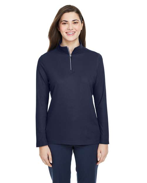 CORE365 CE405W - Women's Fusion ChromaSoft™ Pique Quarter-Zip Pullover