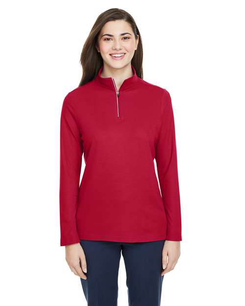 CORE365 CE405W - Women's Fusion ChromaSoft™ Pique Quarter-Zip Pullover