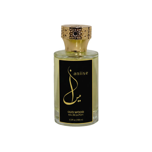 Aniise Eau de Parfum Oud Wood — rich unisex fragrance with agarwood sandalwood and tonka bean, cruelty-free made in USA