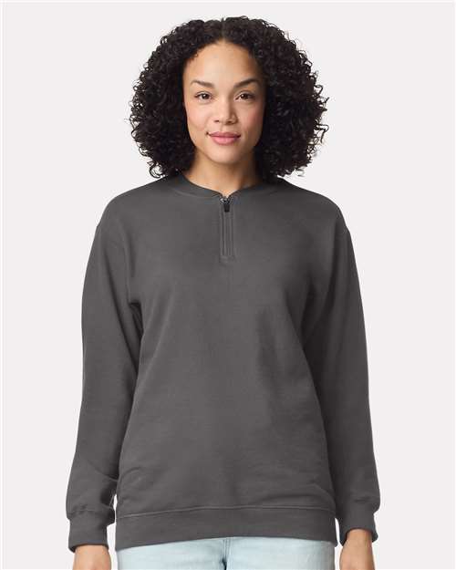 Gildan SF008 - Unisex Softstyle® Midweight Quarter-Zip Sweatshirt