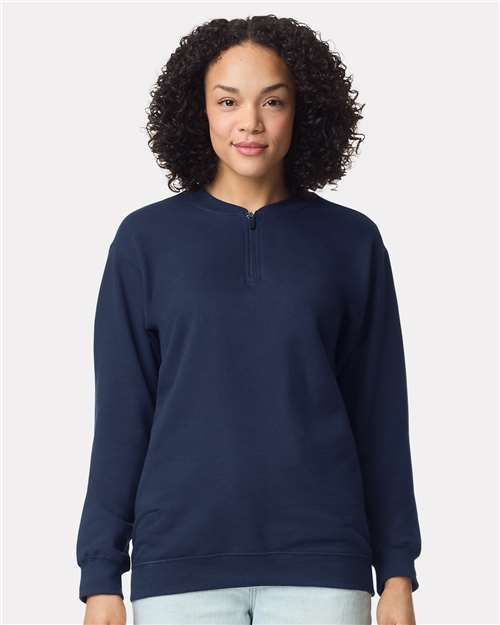 Gildan SF008 - Unisex Softstyle® Midweight Quarter-Zip Sweatshirt