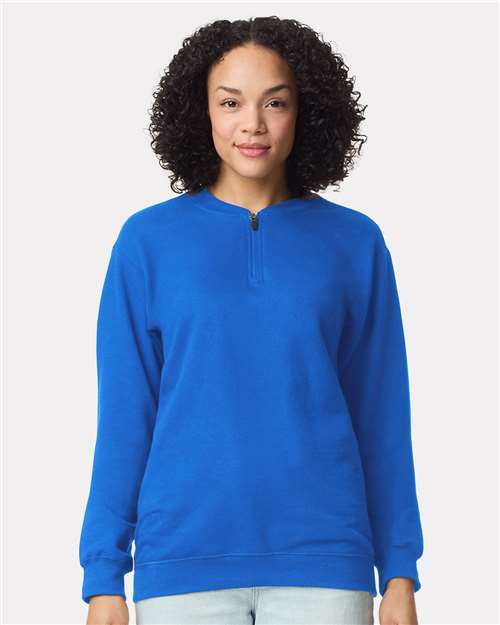 Gildan SF008 - Unisex Softstyle® Midweight Quarter-Zip Sweatshirt
