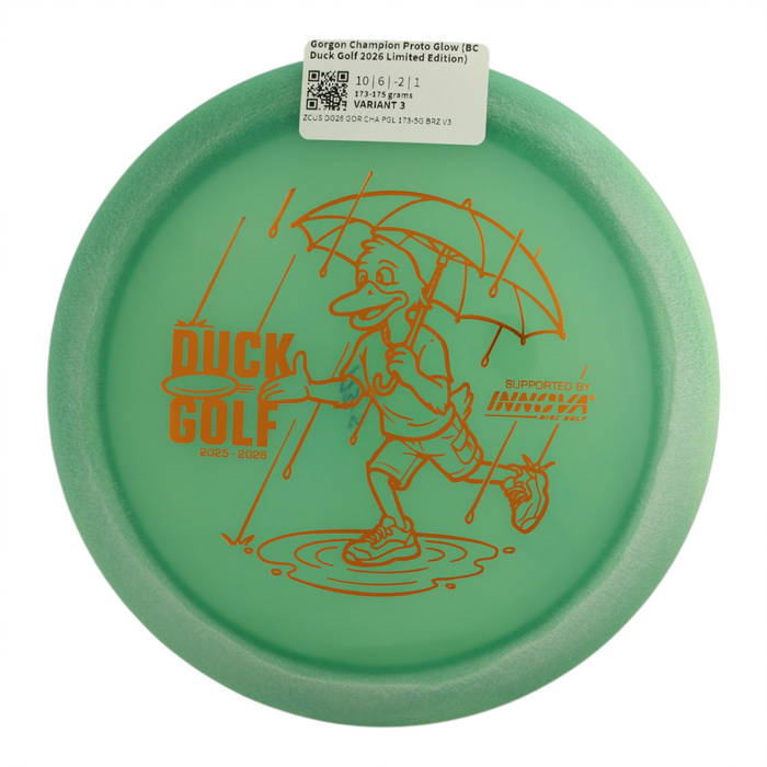 Gorgon Champion Proto Glow (BC Duck Golf 2026 Limited Edition)