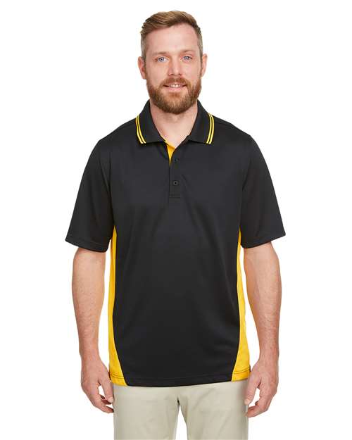 Harriton M386 - Men's Flash Snag Protection Plus IL Colorblock Polo
