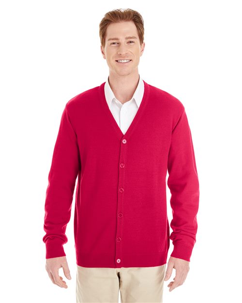 Harriton M425 - Men's Pilbloc™ V-Neck Button Cardigan Sweater