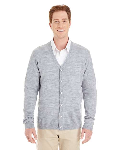 Harriton M425 - Men's Pilbloc™ V-Neck Button Cardigan Sweater