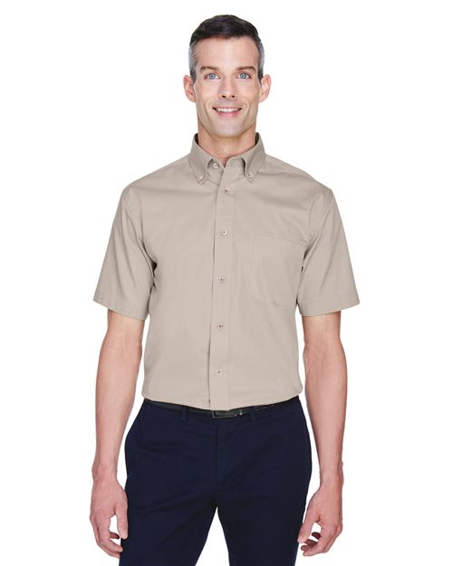 Harriton M500S - Men's Easy Blend™ Twill Dress Shirt with Stain-Release