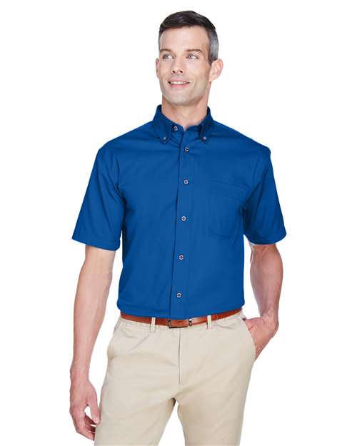 Harriton M500S - Men's Easy Blend™ Twill Dress Shirt with Stain-Release
