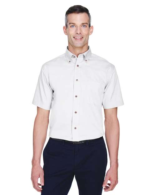 Harriton M500S - Men's Easy Blend™ Twill Dress Shirt with Stain-Release
