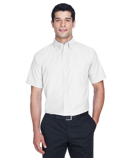 Harriton M600S - Men's Oxford Short Sleeve with Stain-Release