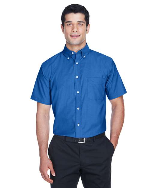 Harriton M600S - Men's Oxford Short Sleeve with Stain-Release