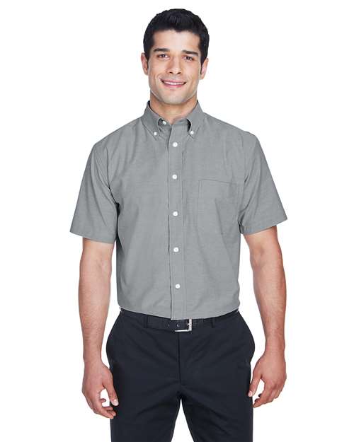 Harriton M600S - Men's Oxford Short Sleeve with Stain-Release