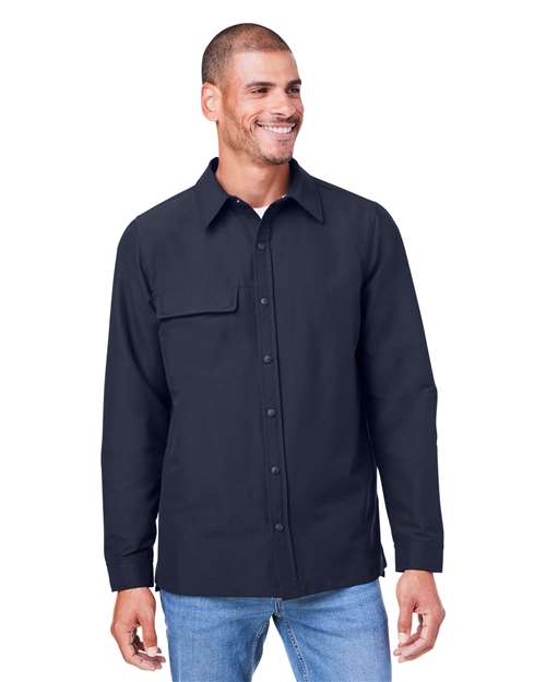 Harriton M72 - Unisex Flex Twill Overshirt Jacket
