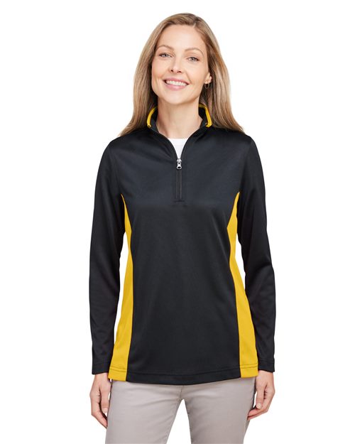 Harriton M786W - Women's Flash Snag Protection Plus IL Colorblock Quarter-Zip Pullover