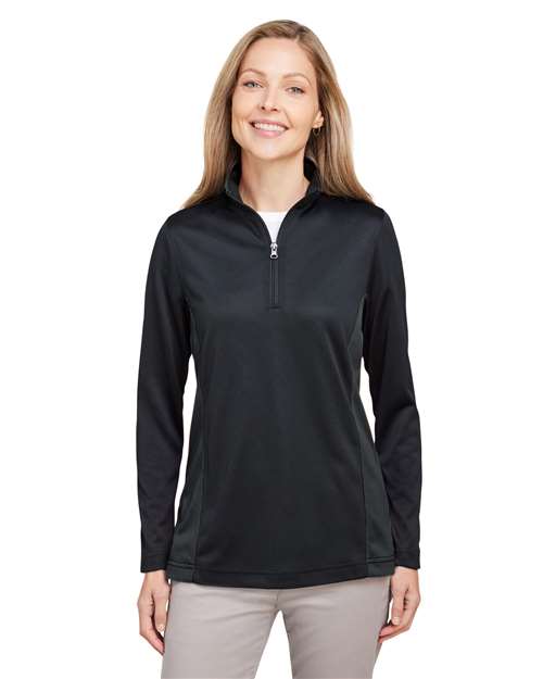 Harriton M786W - Women's Flash Snag Protection Plus IL Colorblock Quarter-Zip Pullover