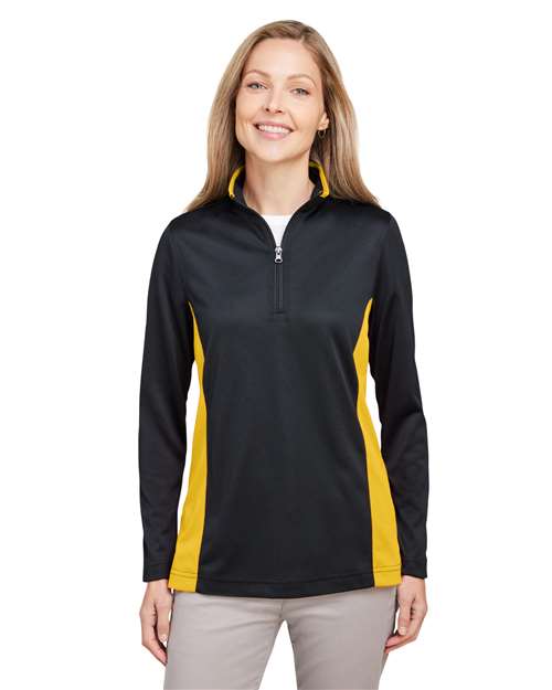 Harriton M786W - Women's Flash Snag Protection Plus IL Colorblock Quarter-Zip Pullover