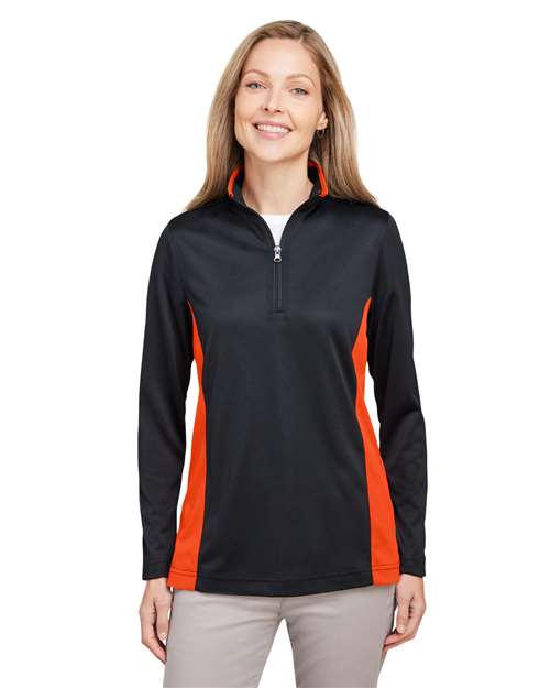 Harriton M786W - Women's Flash Snag Protection Plus IL Colorblock Quarter-Zip Pullover