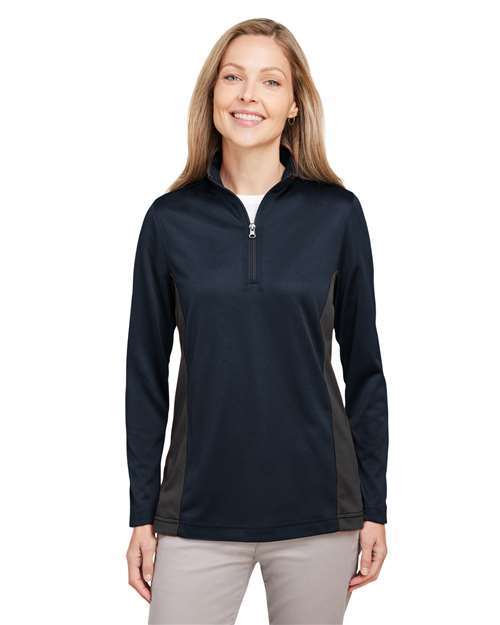 Harriton M786W - Women's Flash Snag Protection Plus IL Colorblock Quarter-Zip Pullover