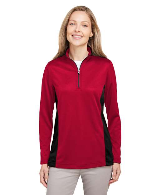 Harriton M786W - Women's Flash Snag Protection Plus IL Colorblock Quarter-Zip Pullover