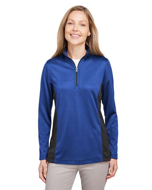 Harriton M786W - Women's Flash Snag Protection Plus IL Colorblock Quarter-Zip Pullover