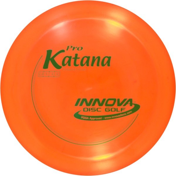 Innova Disc Golf Canada Pro Katana Distance Driver Distance Driver Distance Driver	Soft grip	good durability	Stable flight path		Resistant to scratches	Ideal for advanced players Flexible in cooler conditions	Great for distance and control	Maintains stability over time	Comfortable for grip  good Glide
