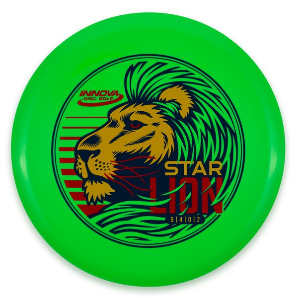 Innova Disc Golf Canada star
Lion Midrange	Wind Resistant	Moderate Durability	Reduced Power	Fade Stability	Versatile Mold	Consistent Control Durable