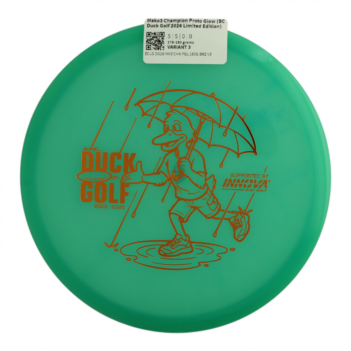 Mako3 Champion Proto Glow (BC Duck Golf 2026 Limited Edition)