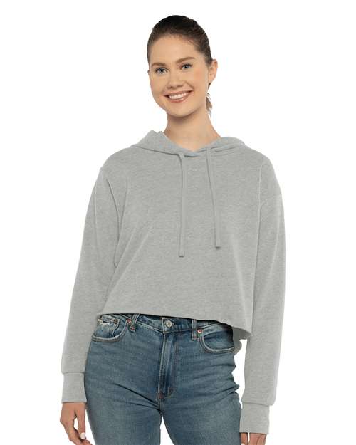 Next Level 9384 - Women's Laguna Sueded Raw Edge Crop Hoodie Sweatshirt