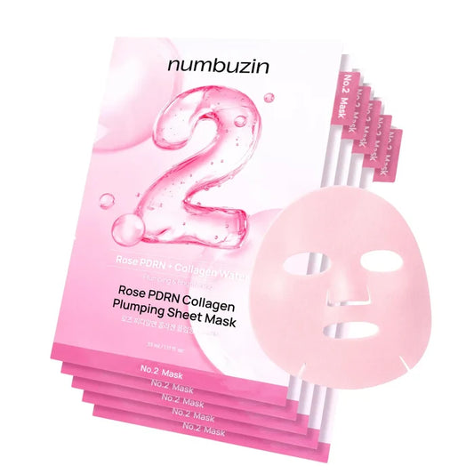 numbuzin No.2 Rose Pdrn Collagen Plumping Sheet Mask (5Ea)
