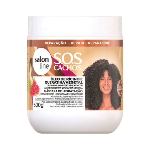 Salon Line S.O.S Cachos Hydration Keratin & Castor Oil Mask 500g
