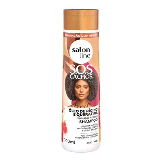 Salon Line S.O.S Cachos Hydration Keratin & Castor Oil Shampoo 300ml