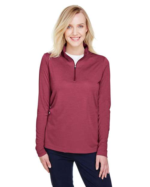 Team 365 TT31HW - Women's Zone Sonic Heather Performance Quarter-Zip Pullover
