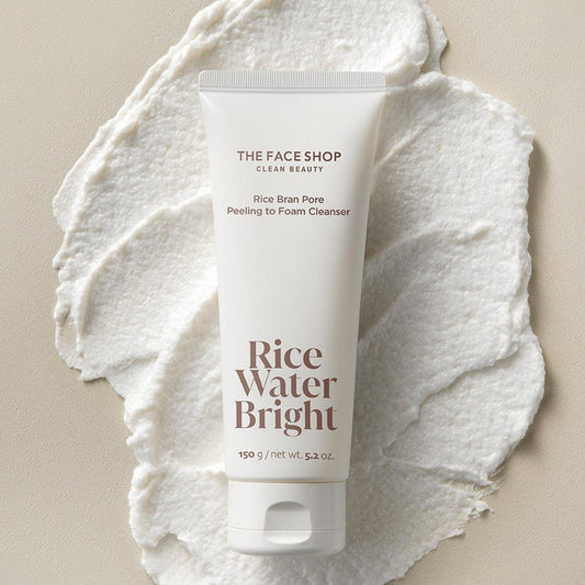 [Thefaceshop] RICE WATER BRIGHT Rice Bran Pore Peeling to Foaming Cleanser 150g