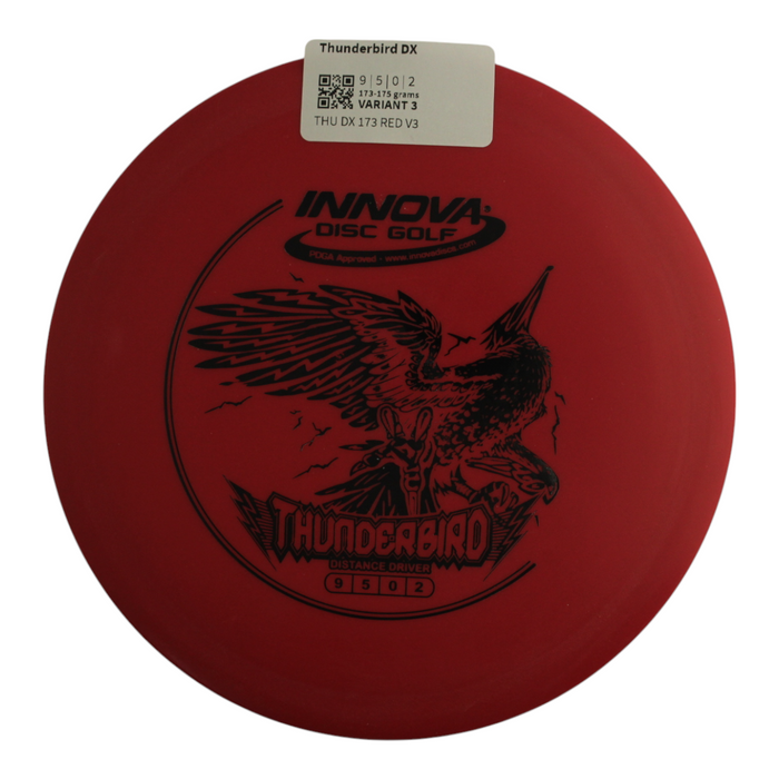 innova Disc Golf Canada Champion Thunderbird 	Impact Resistant	good Grip	Reliable Control	Fade Hold overstable No turn good glide