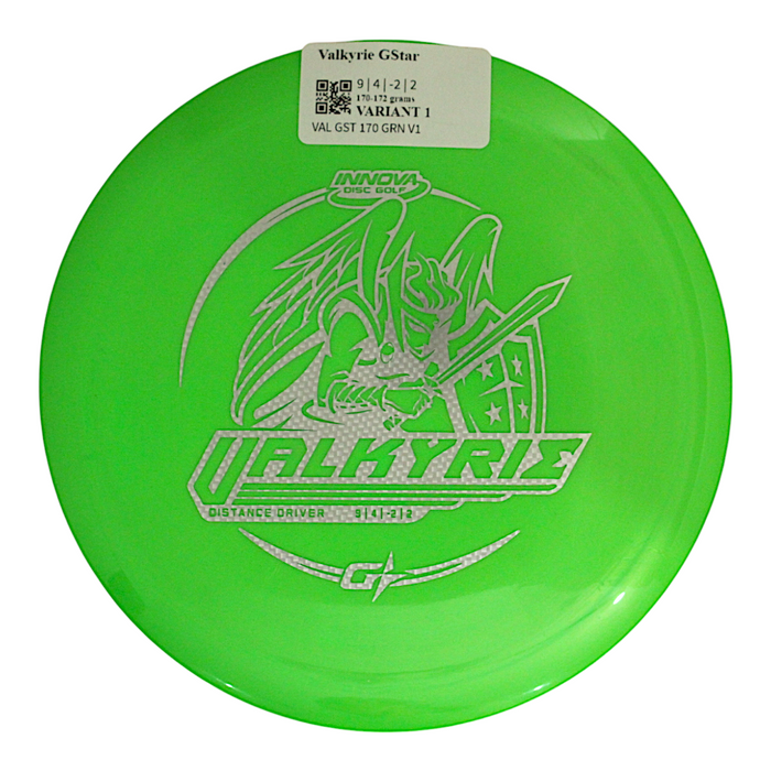Innova Disc Golf Canada Champion Gstar Valkyrie Distance Driver Grippy feel	base durability	Flexible in cooler conditions	Great for distance and control	Maintains stability over time	Comfortable for grip Straight shots