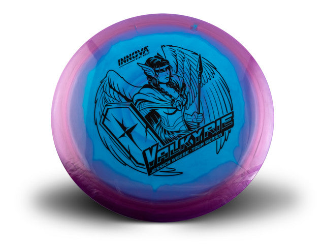Valkyrie Halo Star (Jessica Weese 2024 Tour Series) Grippy feel	Good durability	Flexible in cooler conditions	Great for distance and control	Maintains stability over time	Comfortable for grip